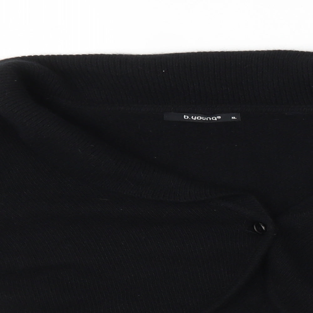 bYoung Womens Black   Cardigan Jumper Size XL  - Cropped