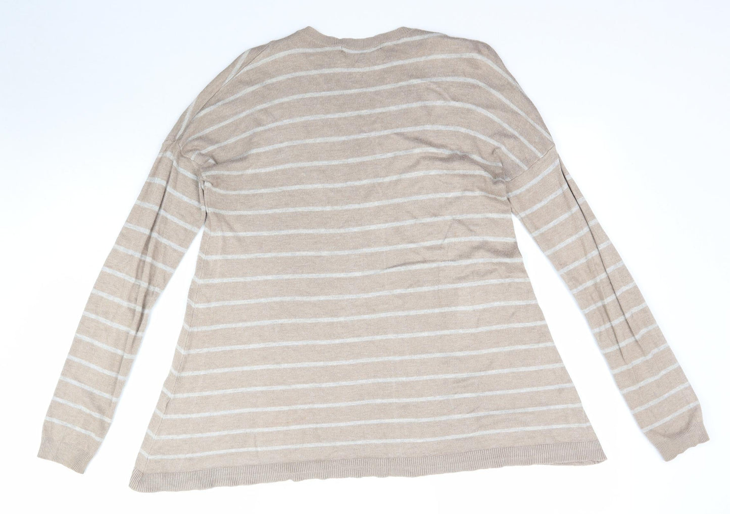 Atmosphere Womens Beige Striped  Pullover Jumper Size 10