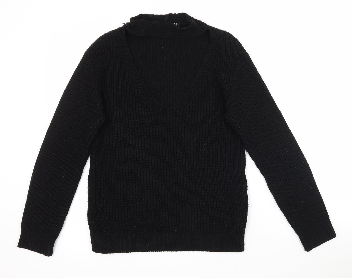 Select Womens Black  Knit Pullover Jumper Size 10