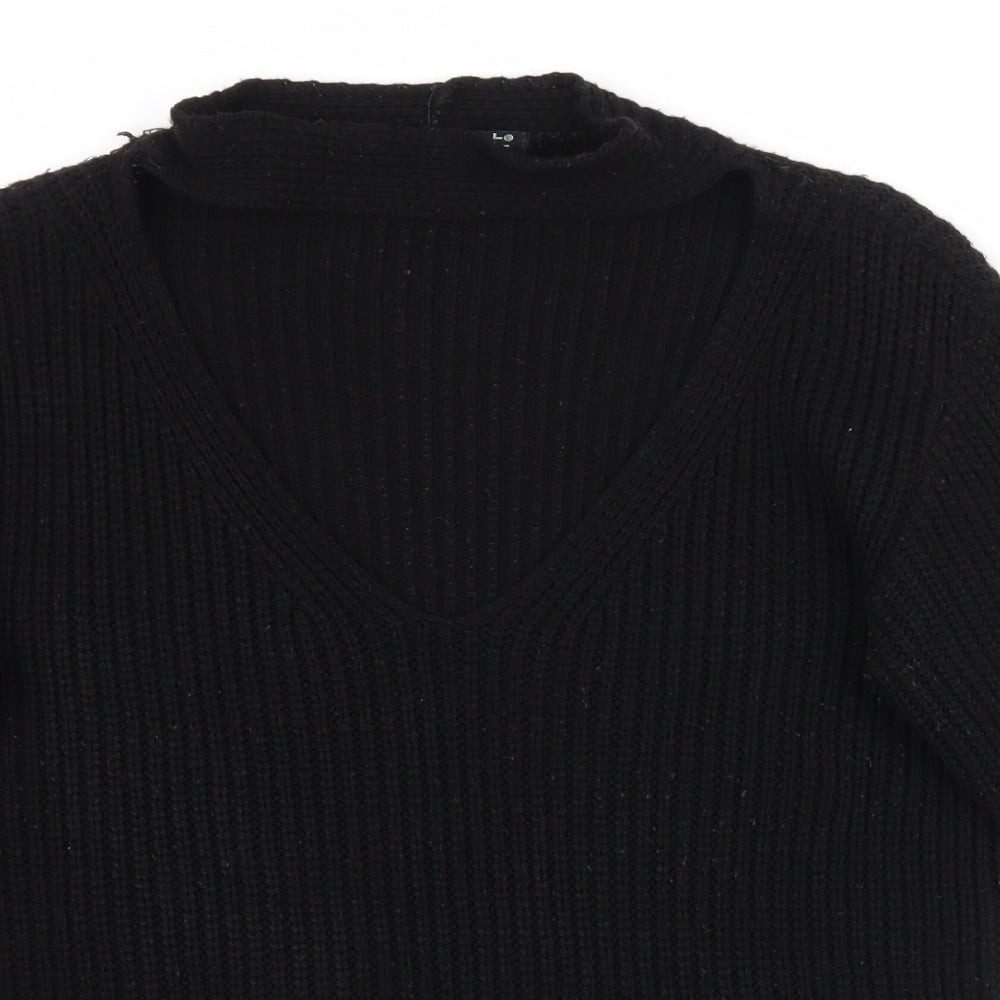Select Womens Black  Knit Pullover Jumper Size 10