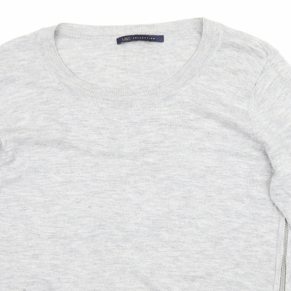 Marks and Spencer Womens Grey   Pullover Jumper Size S