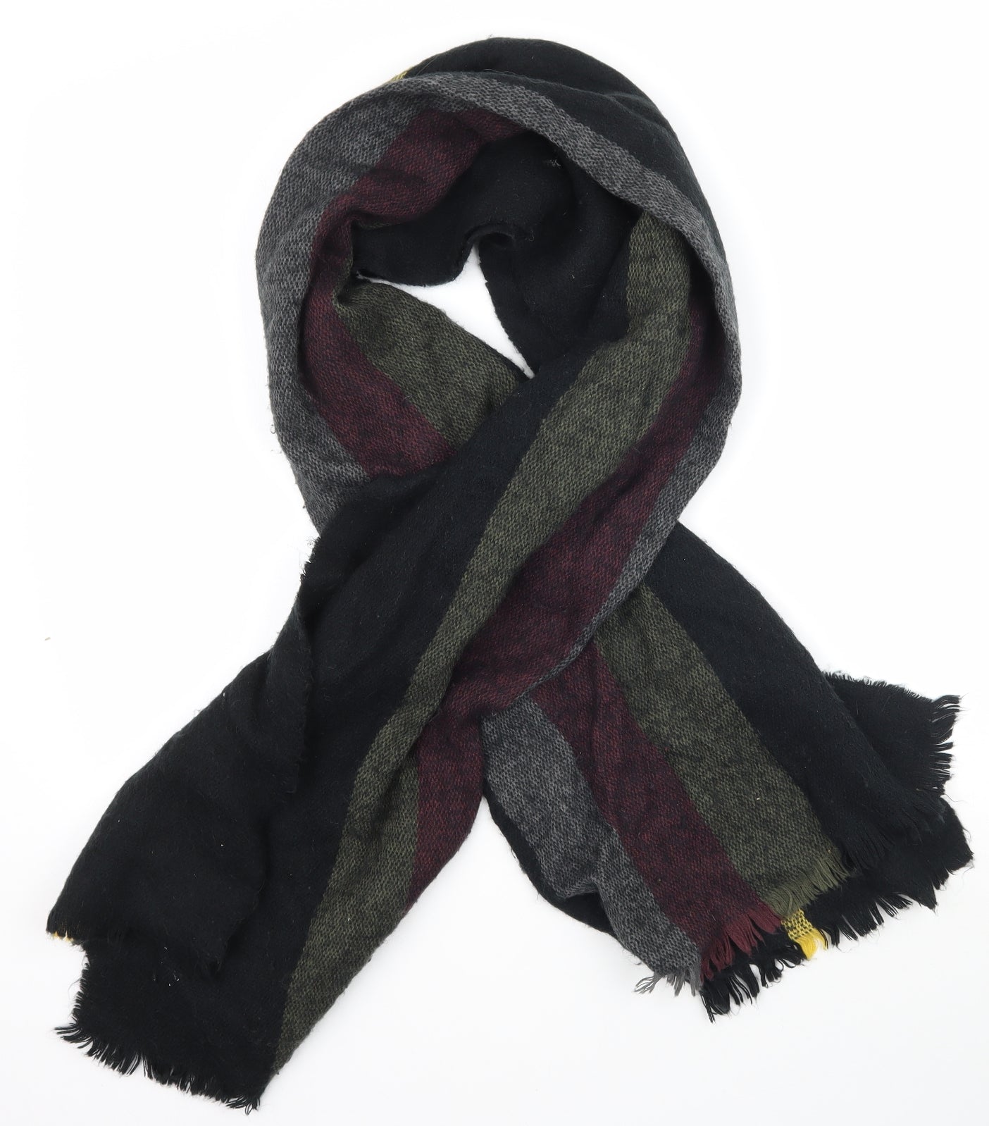 Primark Mens Multicoloured Striped Knit Scarf  One Size