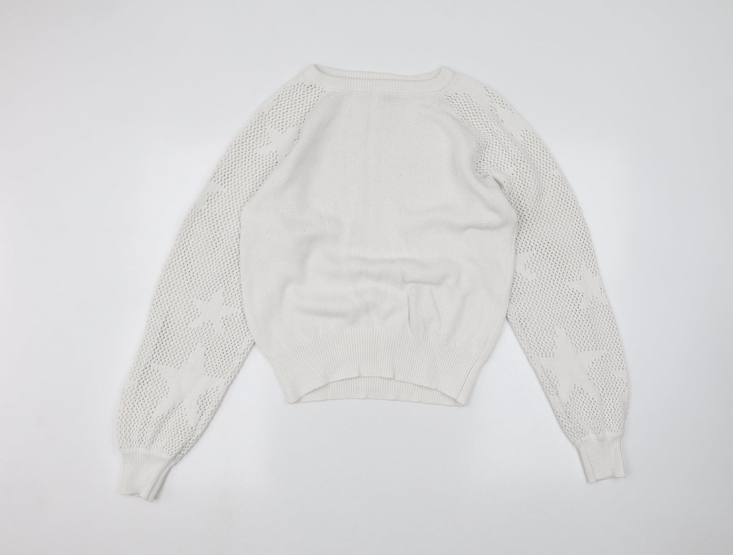 Marks and Spencer Womens White   Pullover Jumper Size S
