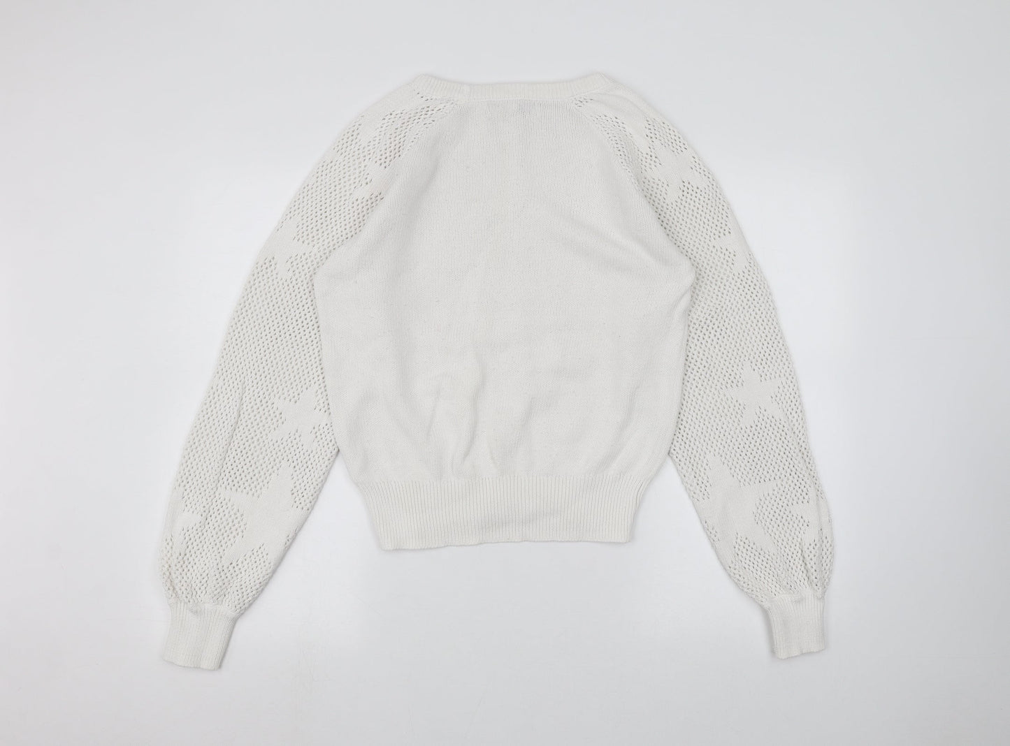 Marks and Spencer Womens White   Pullover Jumper Size S