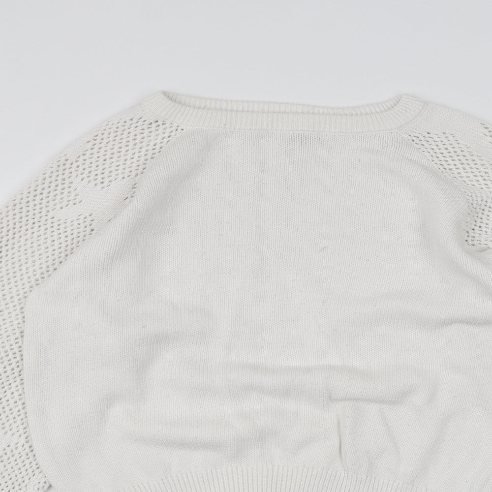 Marks and Spencer Womens White   Pullover Jumper Size S