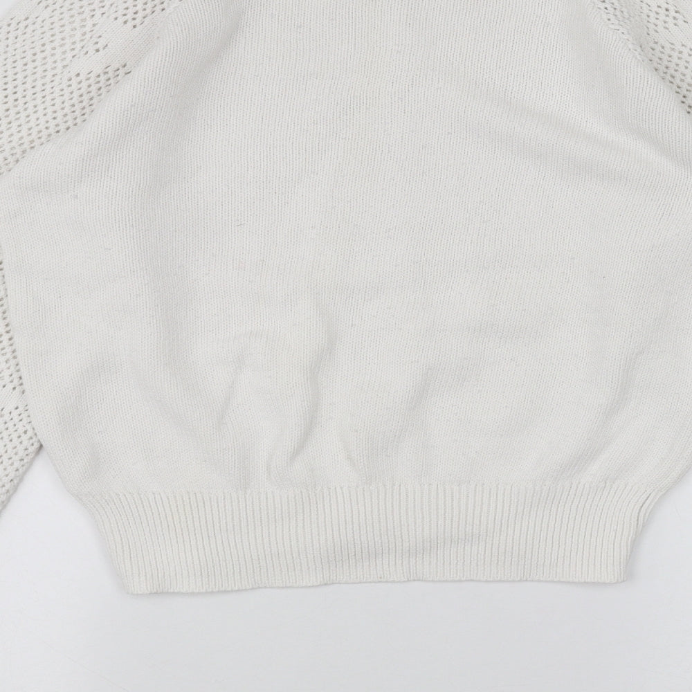 Marks and Spencer Womens White   Pullover Jumper Size S