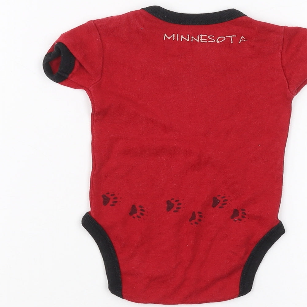 Lazy One Baby Red   Babygrow One-Piece Size 6-9 Months