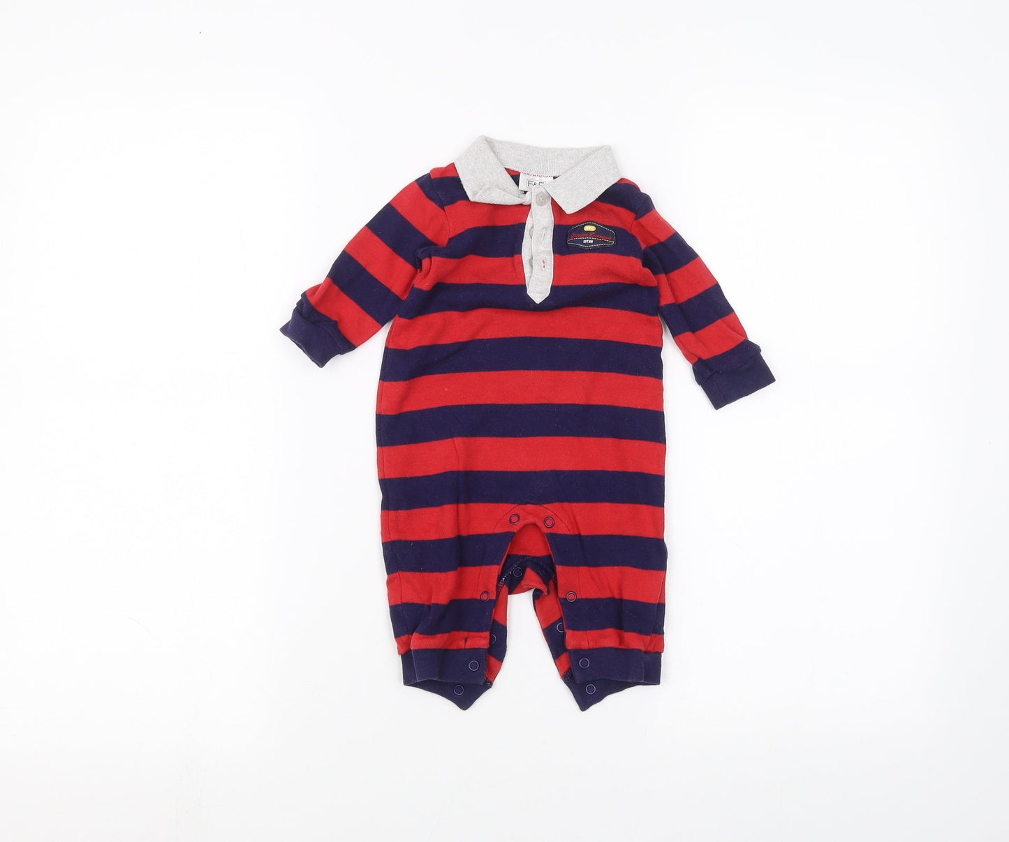 F&F Baby Red Striped  Babygrow One-Piece Size 3-6 Months