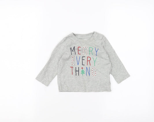 Gap Baby Grey   Basic T-Shirt Size 6-9 Months