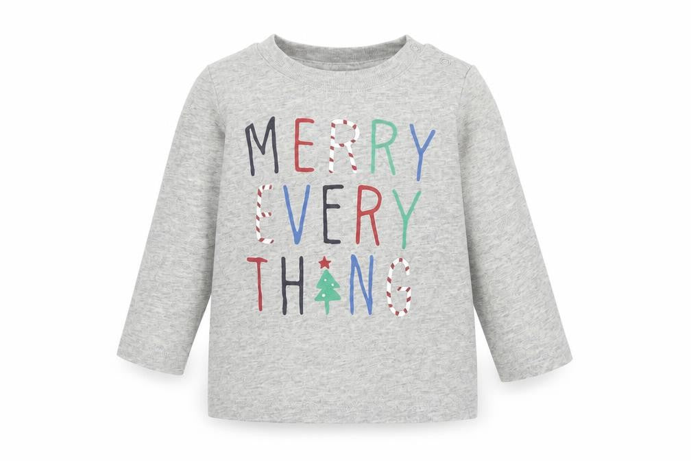 Front view of Gap Baby Grey Basic T-Shirt, size 6-9, Months