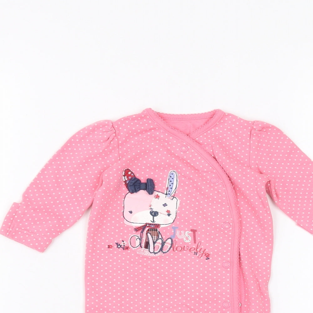 George Baby Orange Polka Dot  Coverall One-Piece Size 0-3 Months