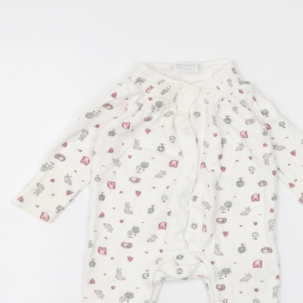 F&F Baby White   Coverall One-Piece Size 0-3 Months