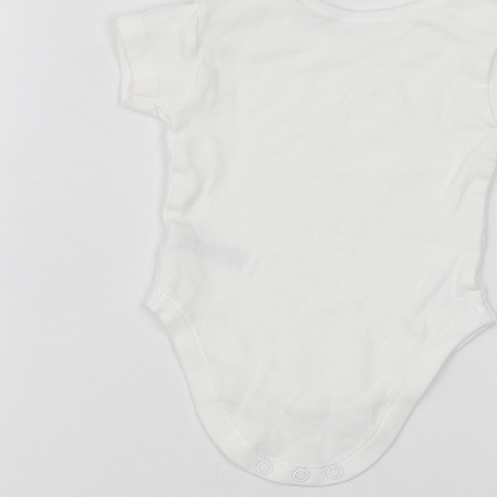 Nutmeg Baby White   Babygrow One-Piece Size 0-3 Months