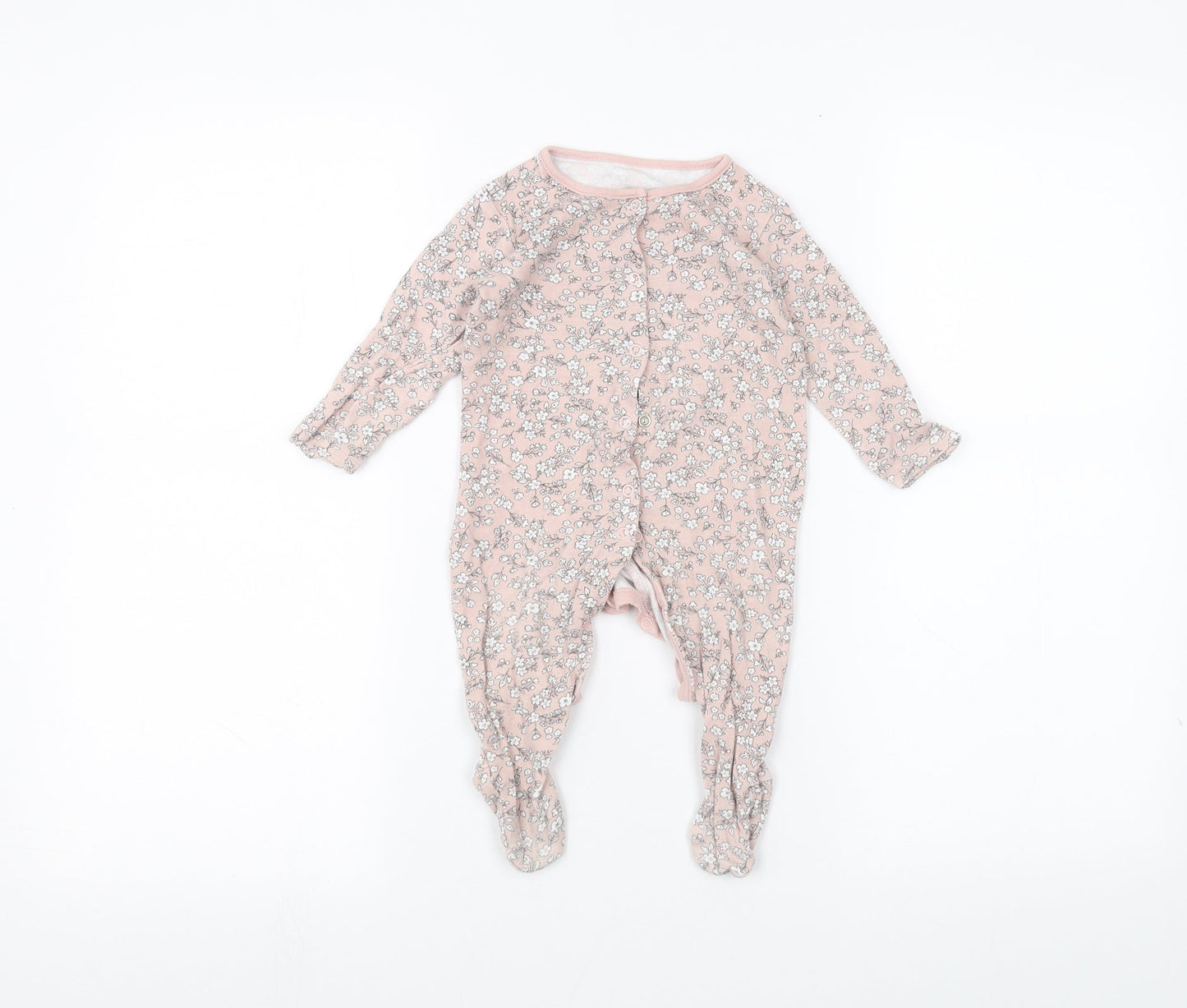 TU Baby Pink Floral  Coverall One-Piece Size 3-6 Months