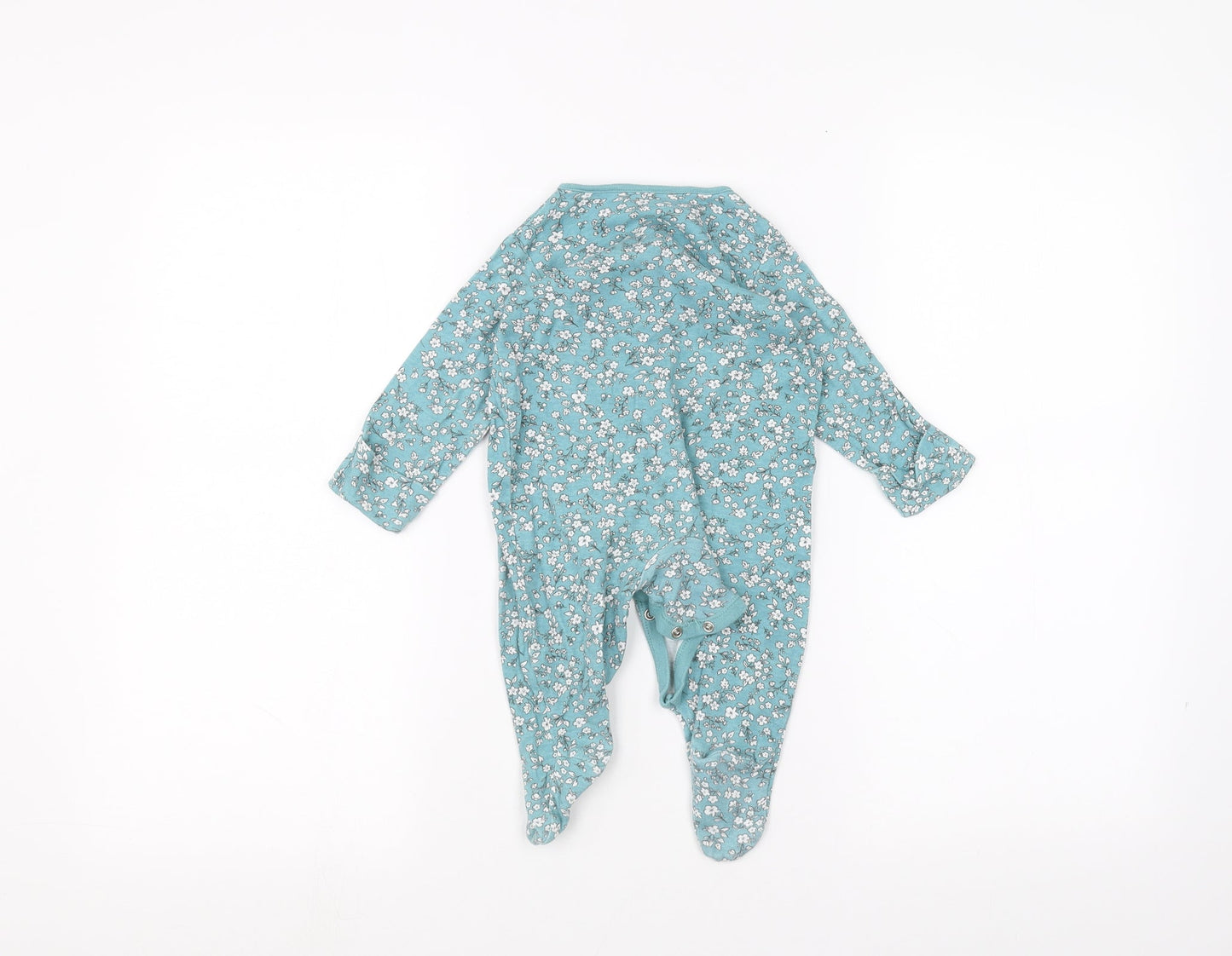 TU Baby Blue Floral  Coverall One-Piece Size 3-6 Months