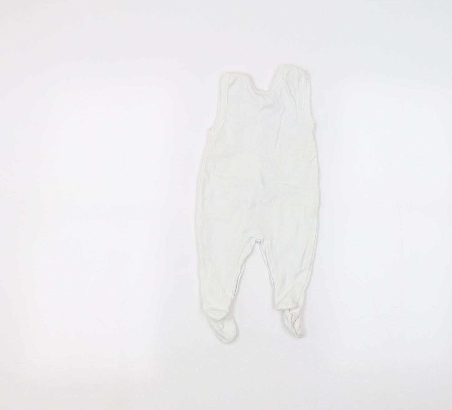 Gamex Baby White   Coverall One-Piece Size 6-9 Months