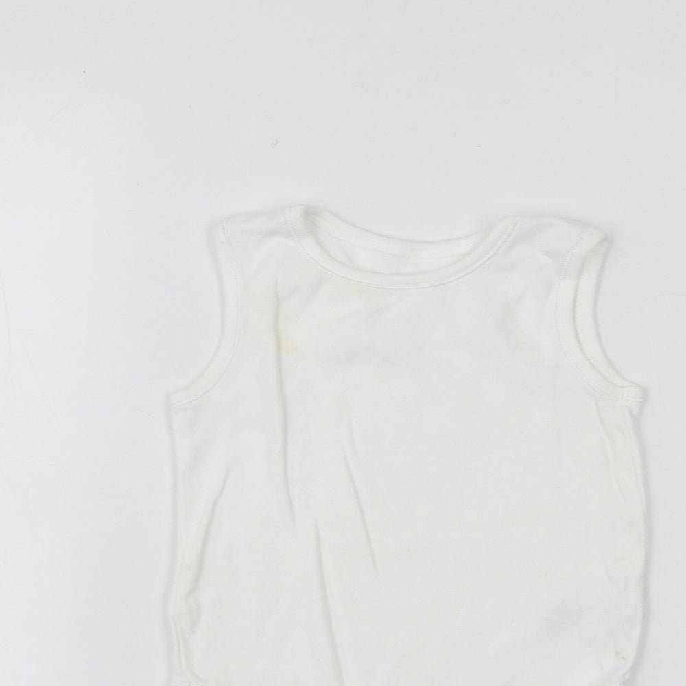 Nutmeg Baby White   Babygrow One-Piece Size 12-18 Months