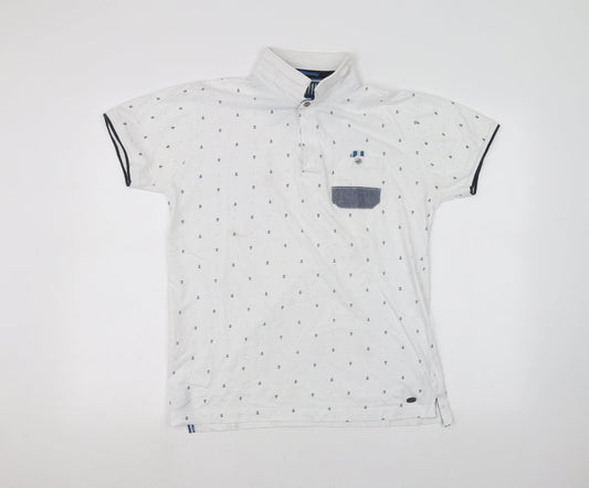 INSD Boys White   Basic Polo Size L