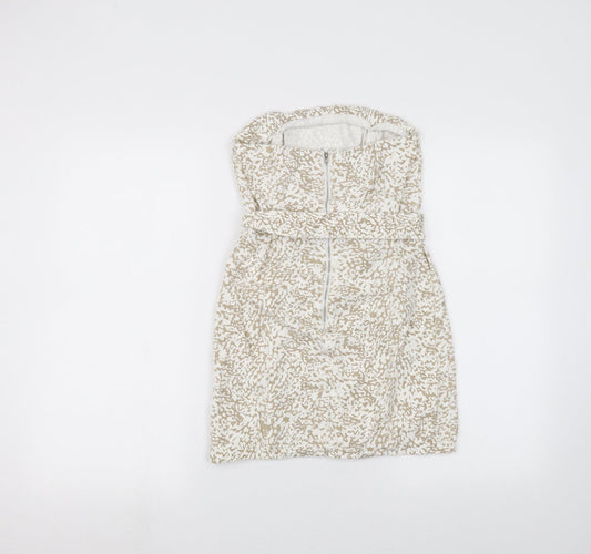 PRETTYLITTLETHING Womens White   A-Line  Size 8  - Belted