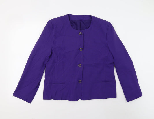 Features Womens Purple   Jacket Blazer Size 14
