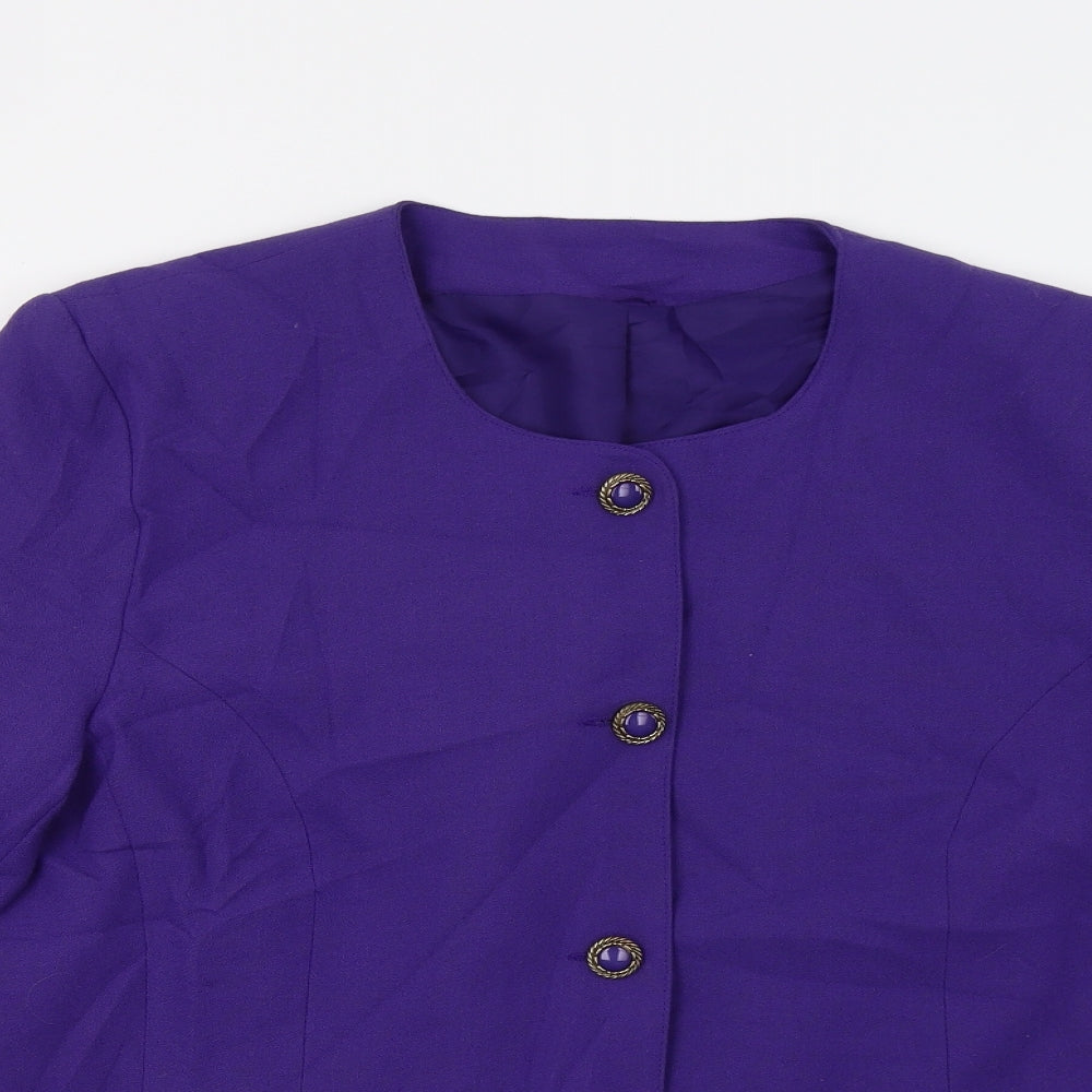 Features Womens Purple   Jacket Blazer Size 14