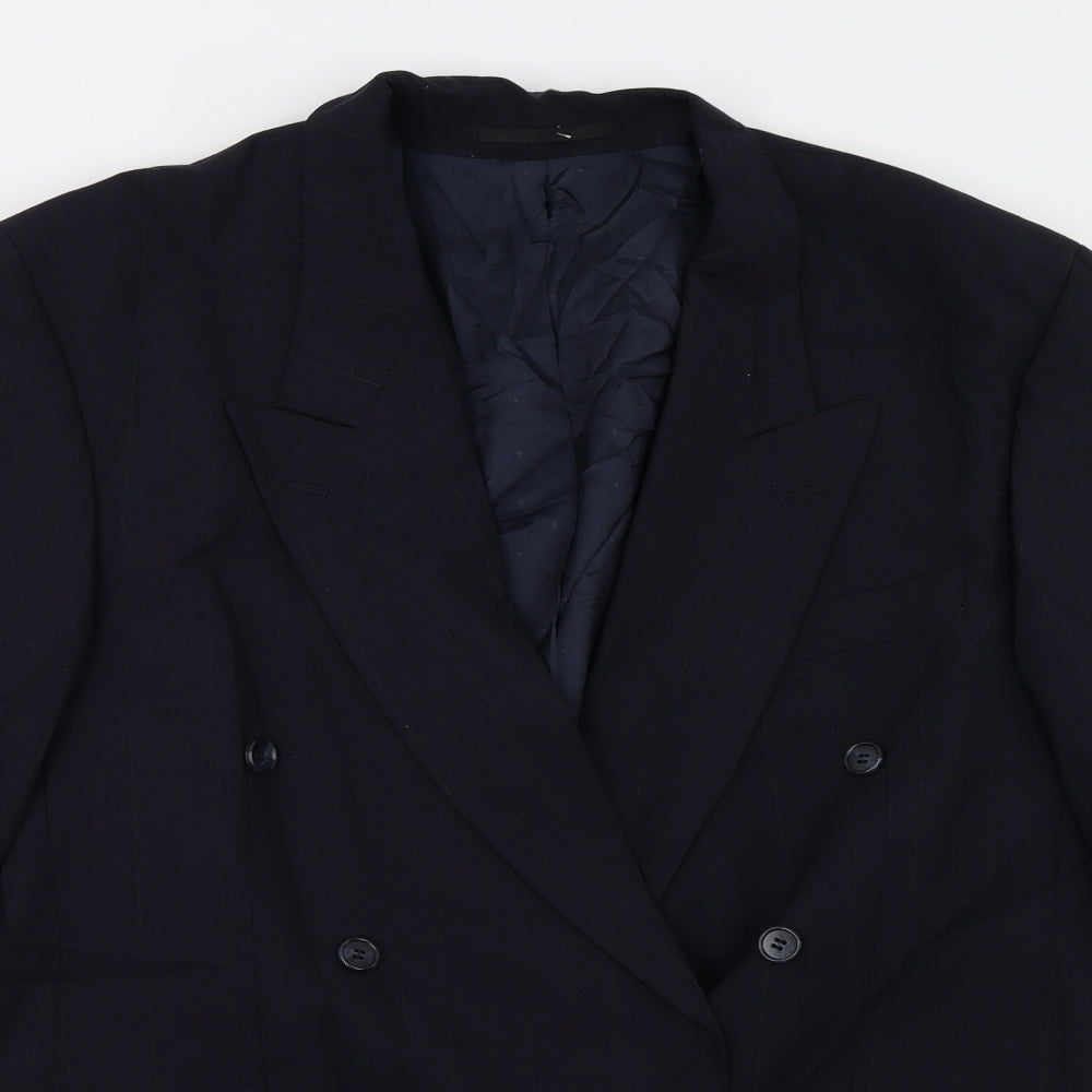 MODENA Mens Blue Striped  Jacket Suit Jacket Size 42