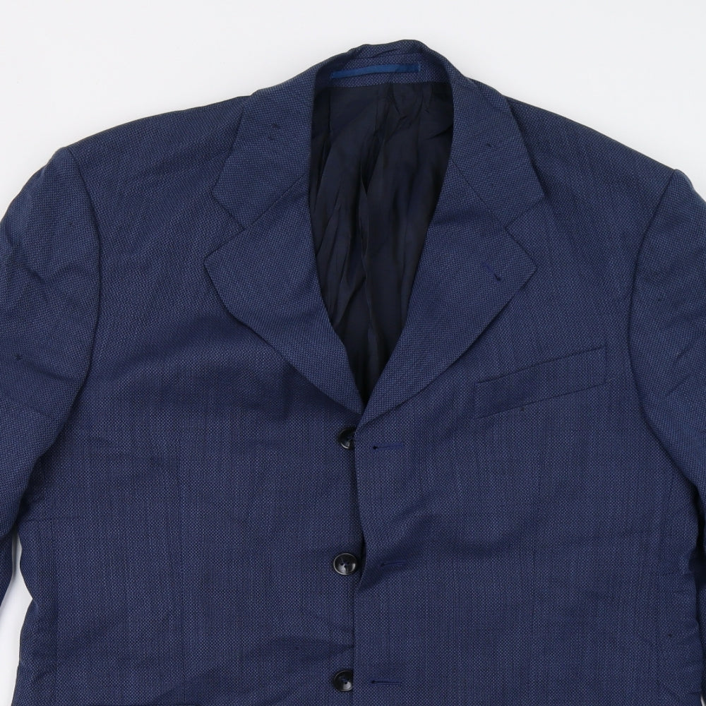 STONES Mens Blue   Jacket Suit Jacket Size 40