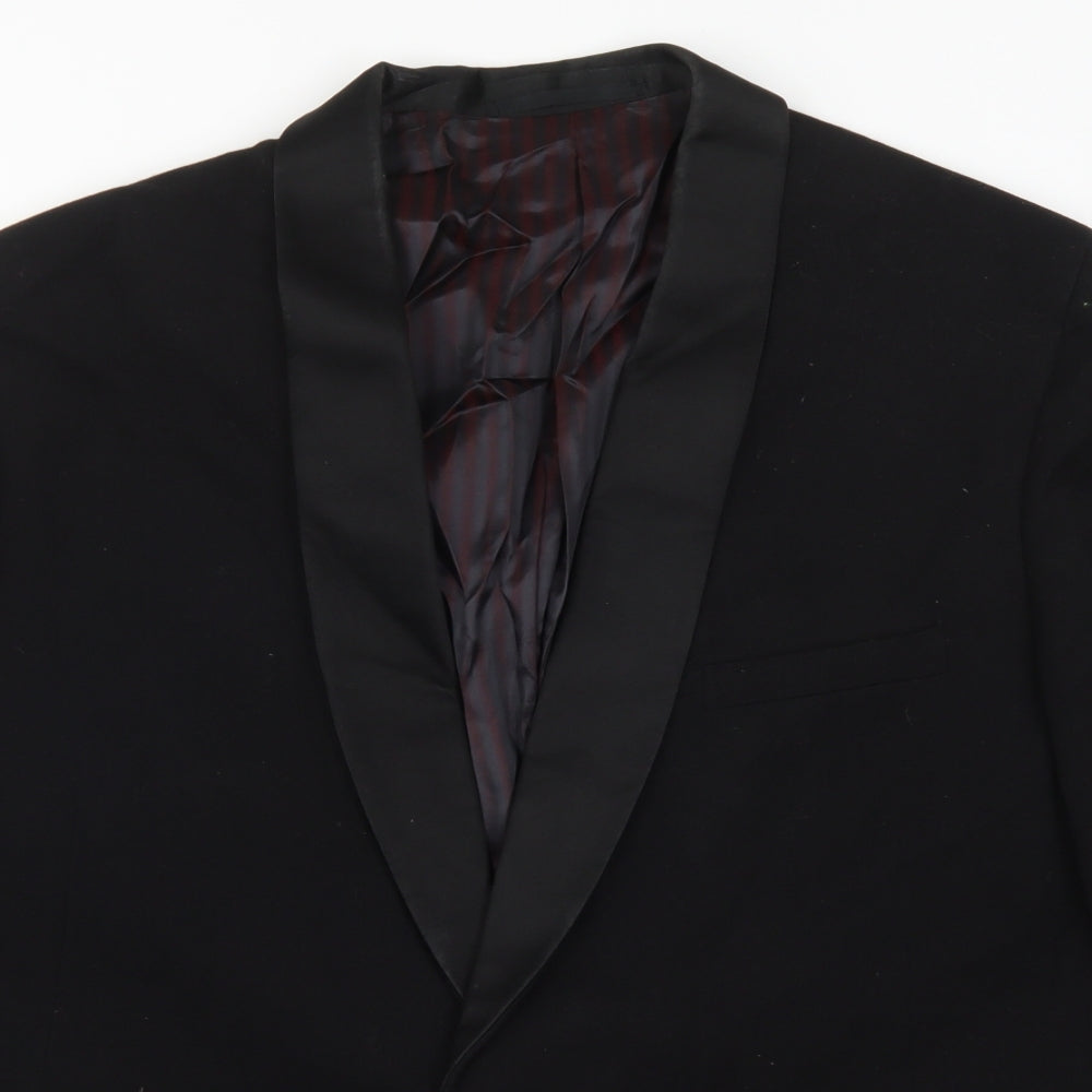 Burleigh Mens Black   Jacket Suit Jacket Size 38