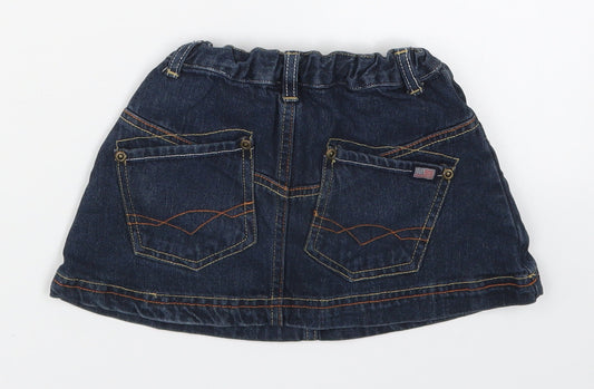 Original Marenesi Girls Blue  Denim A-Line Skirt Size 2 Years