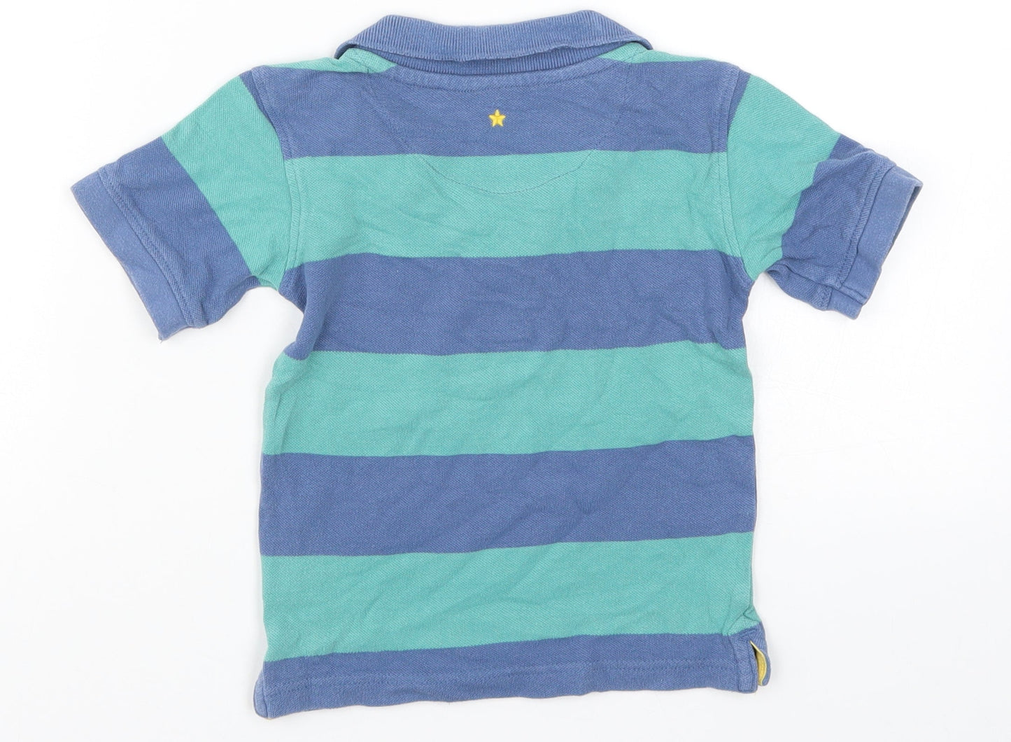 John Lewis Boys Blue Striped  Basic Polo Size 3 Years