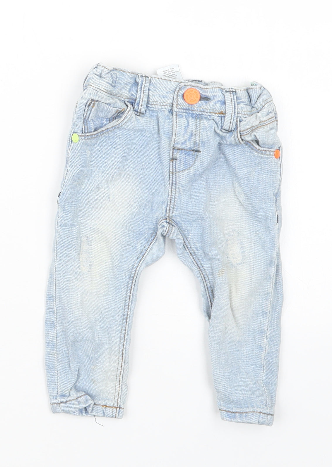 NEXT Boys Blue  Denim Cargo Jeans Size 3-6 Months