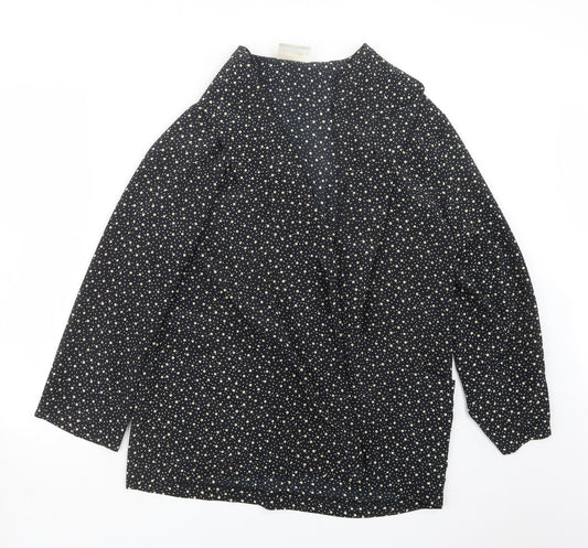 Richards Womens Black Geometric  Jacket  Size 14