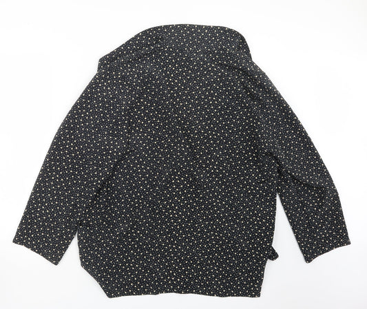 Richards Womens Black Geometric  Jacket  Size 14