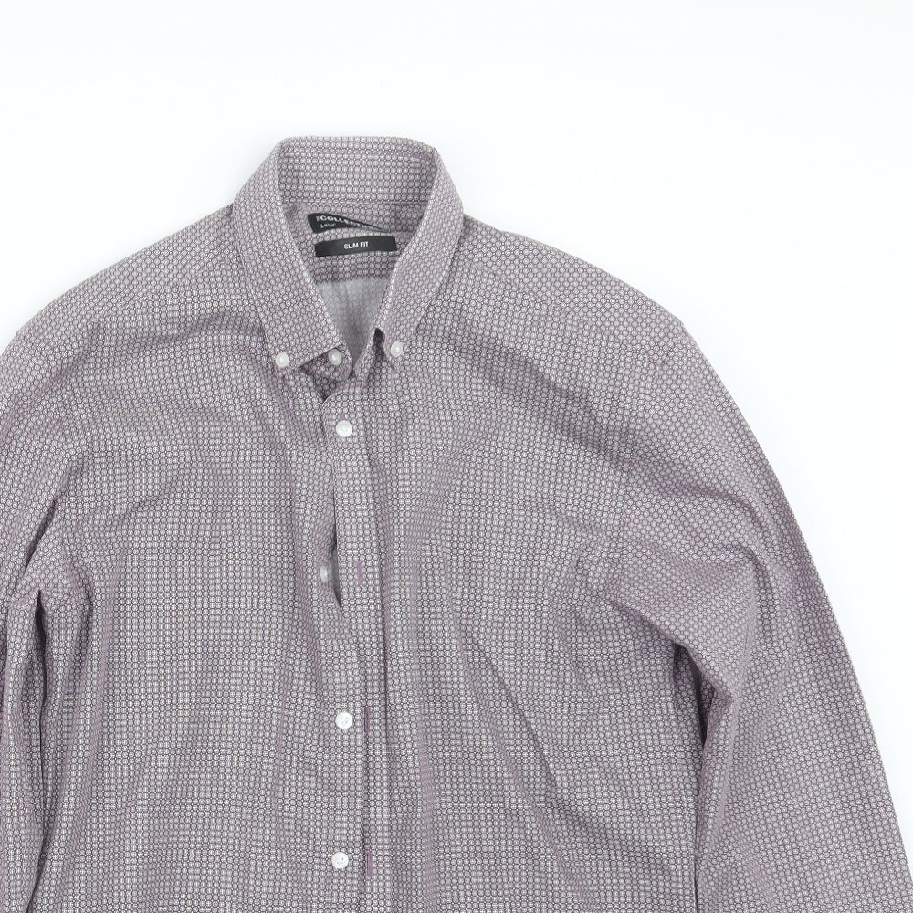 Debenhams Mens Purple    Button-Up Size 14.5
