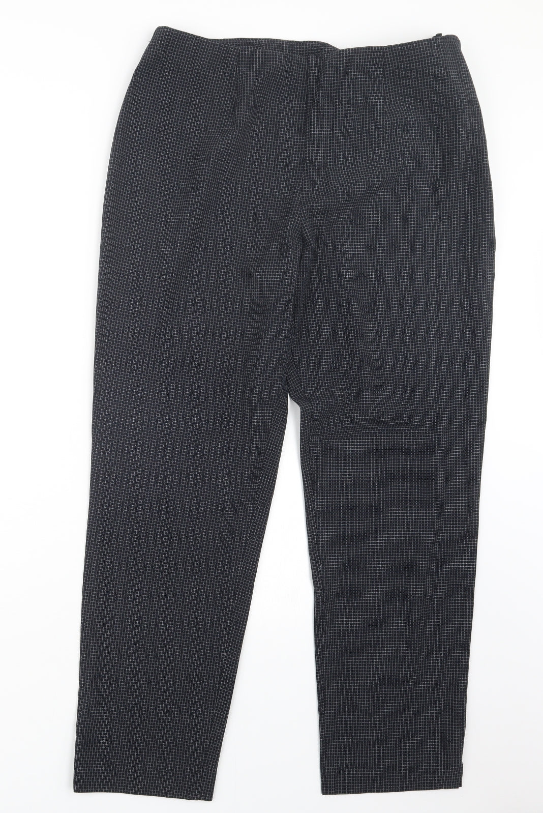 Marks and Spencer Womens Blue Check  Trousers  Size 16 L28 in