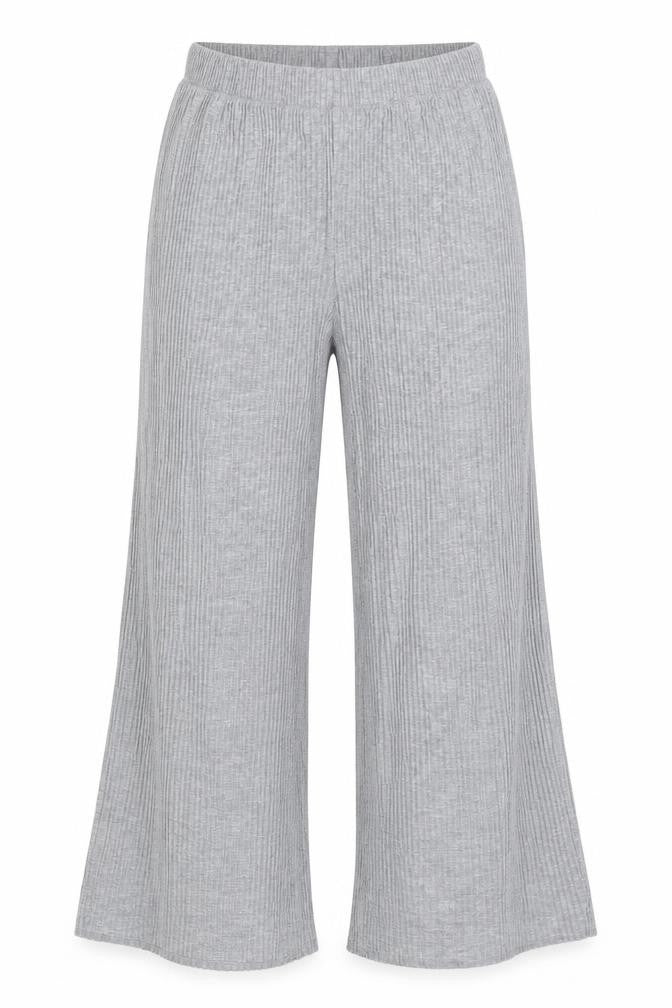 Front view of ASOS women’s grey trousers, size UK 4, 21-inch leg