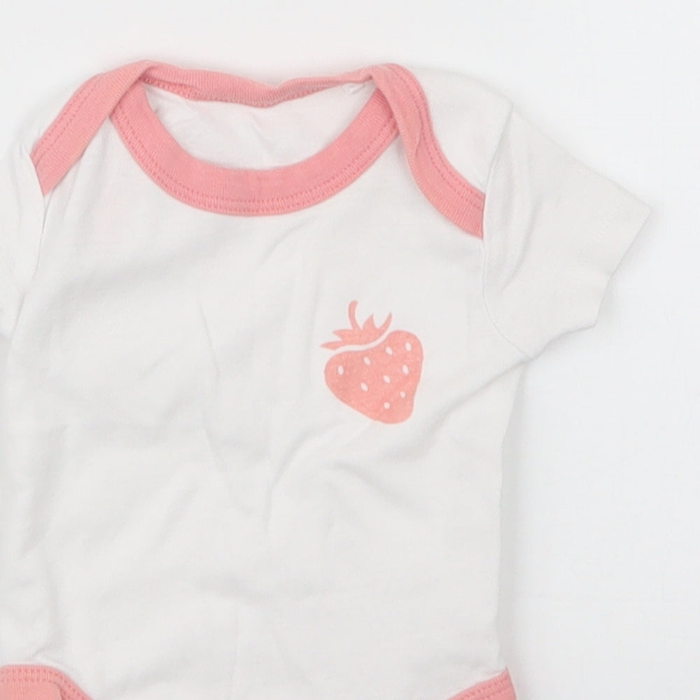 Lily & Dan Girls White   Babygrow One-Piece Size 0-3 Months