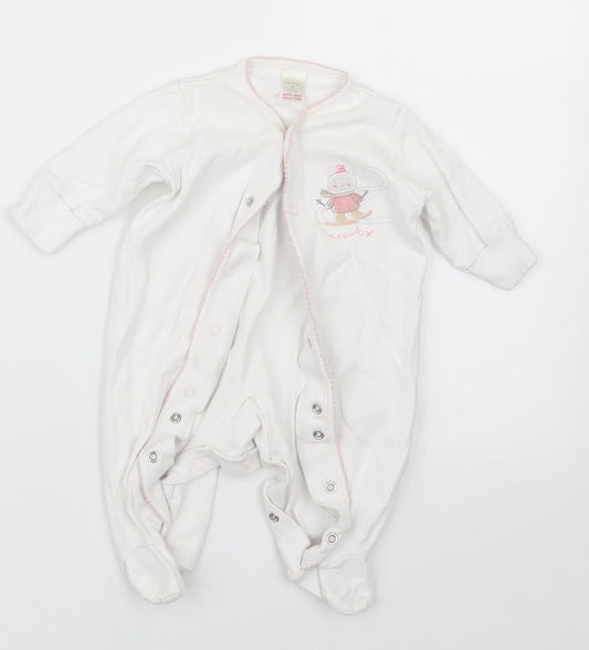 NEXT Girls White   Coverall Outfit/Set Size 0-3 Months