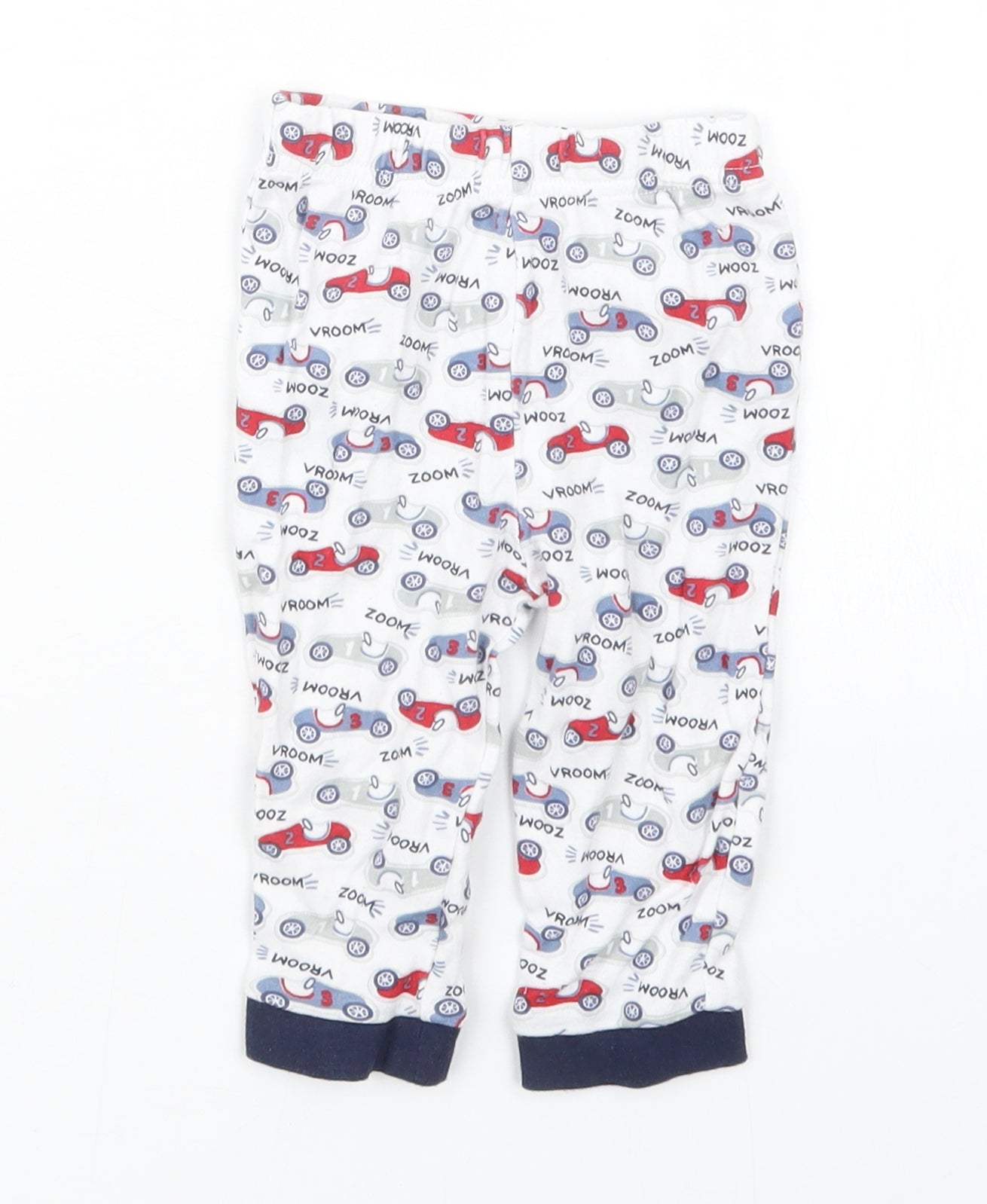 Nutmeg Boys White Geometric  Capri Pyjama Pants Size 6-9 Months
