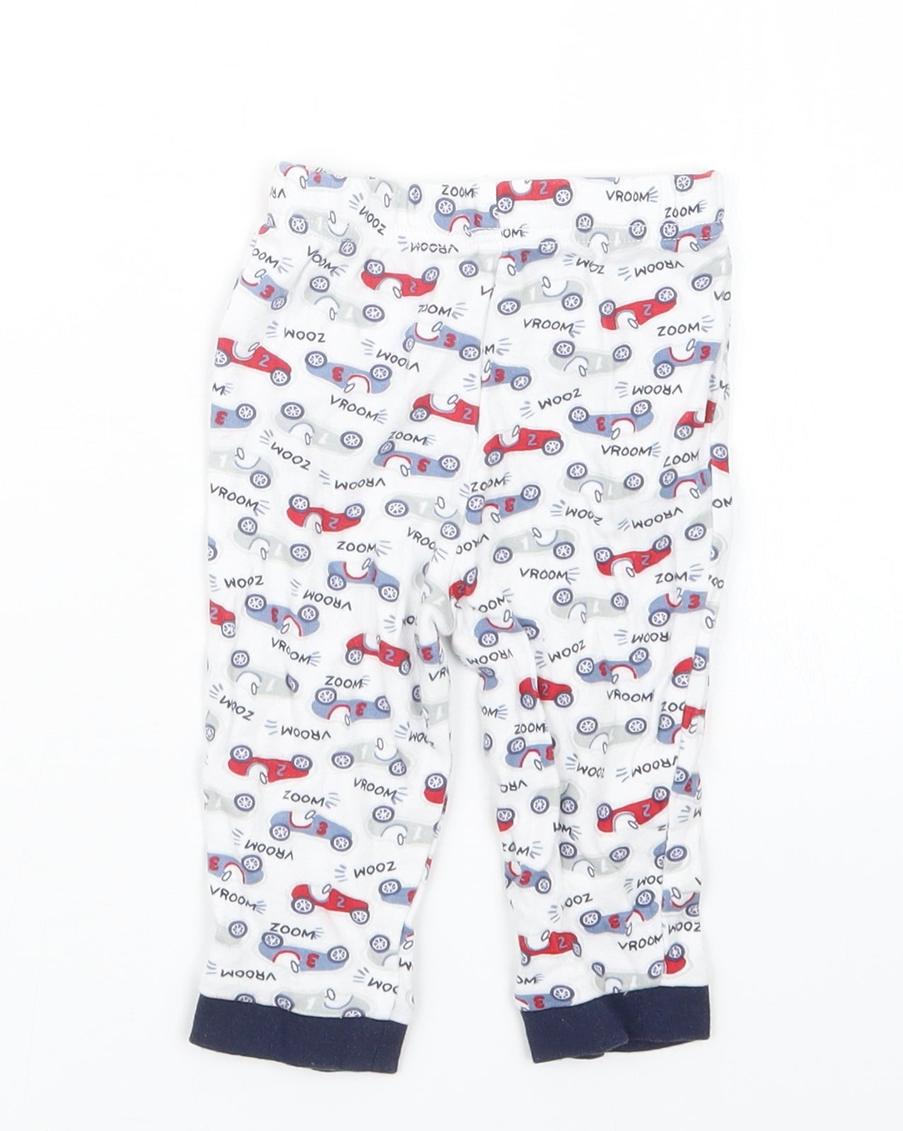 Nutmeg Boys White Geometric  Capri Pyjama Pants Size 6-9 Months