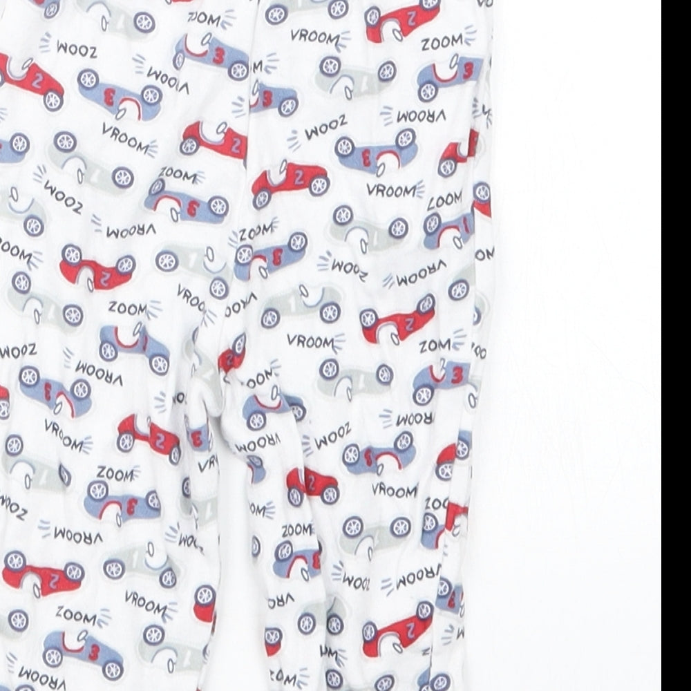 Nutmeg Boys White Geometric  Capri Pyjama Pants Size 6-9 Months