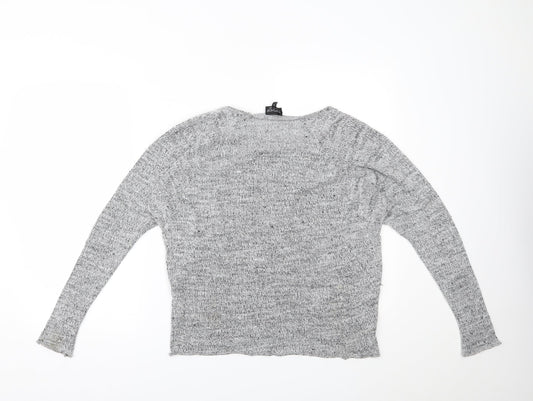 Topshop Womens Grey   Basic Blouse Size 8