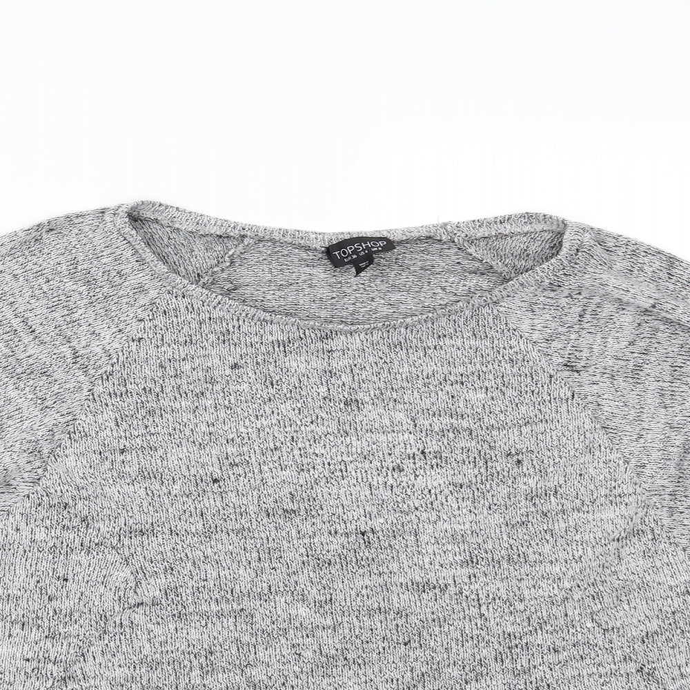 Topshop Womens Grey   Basic Blouse Size 8