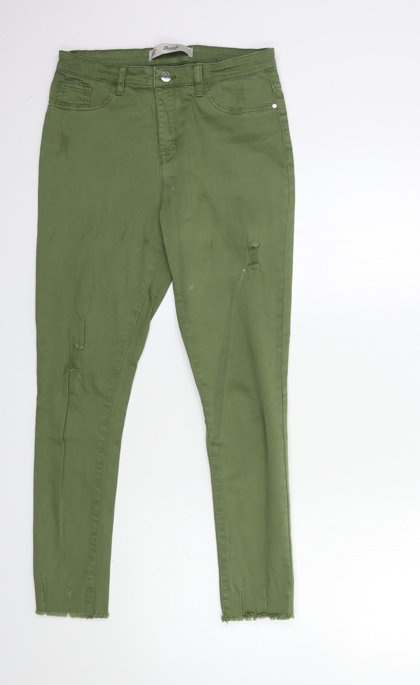Denim & Co. Girls Green  Denim Skinny Jeans Size 12-13 Years
