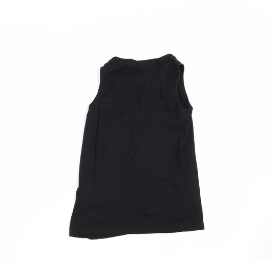pep and co Boys Black   Basic Tank Size 7-8 Years
