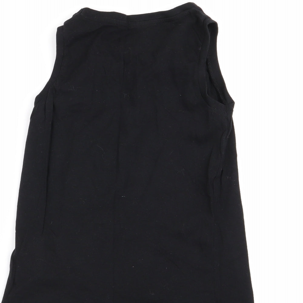 pep and co Boys Black   Basic Tank Size 7-8 Years