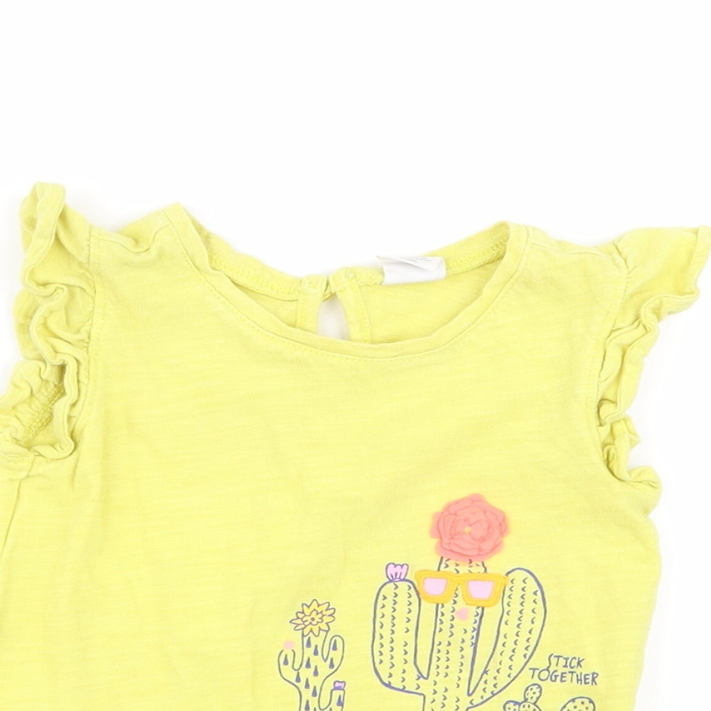 Gap Girls Yellow   Basic Tank Size 18-24 Months