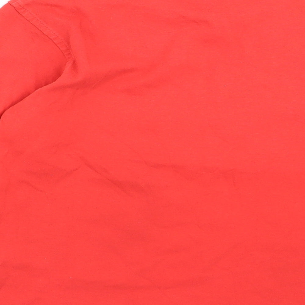 Asda George Boys Red   Basic T-Shirt Size 5-6 Years  - Children in Need