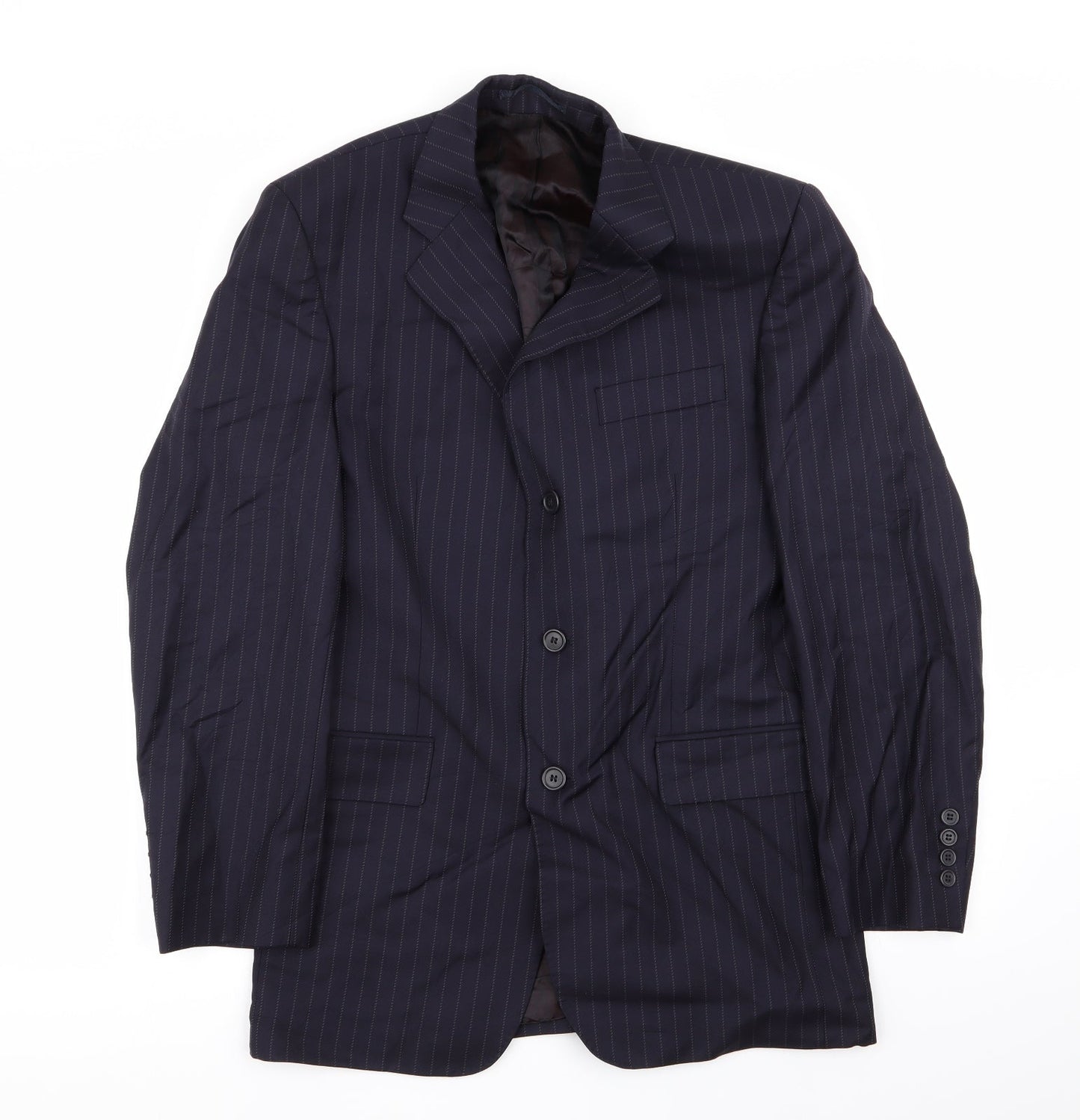 chester Mens Blue Striped  Jacket Blazer Size 38