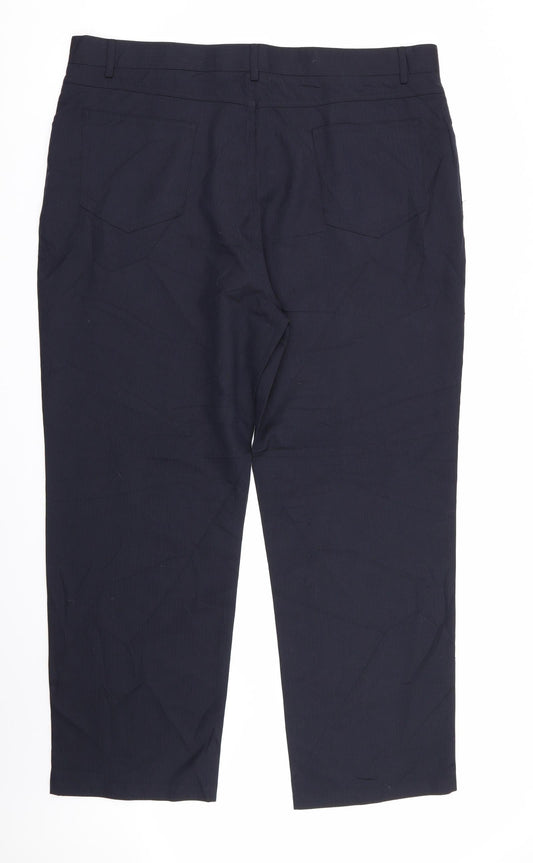 paul berman Mens Blue Striped  Trousers  Size 40 L30 in